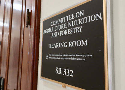 WASHINGTON, DC - MAY 20, 2019: US SENATE COMMITTEE ON AGRICULTURE NUTRITION AND FORESTRY HEARING ROOM SR 332 - entrance sign